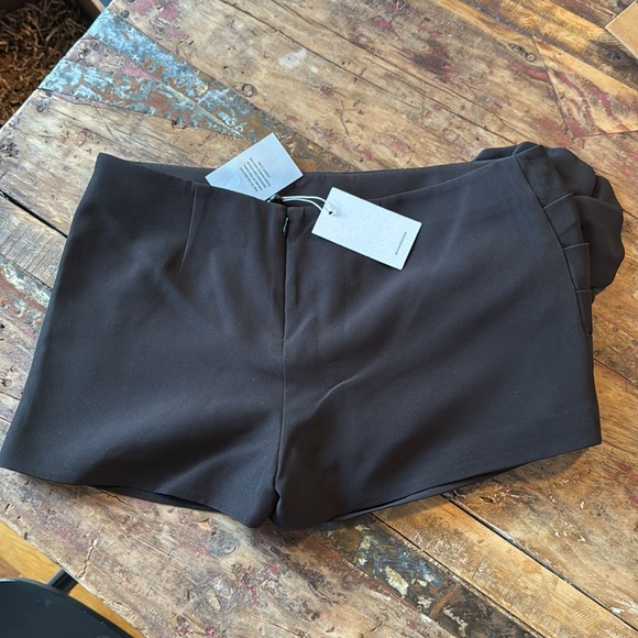 Black Mini Skirt with Floral Accent - Picture 5 of 5